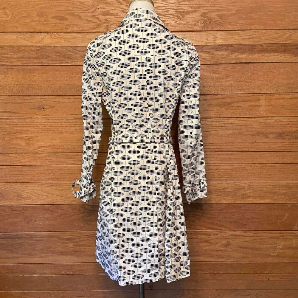 Gap vintage y2k graphic mod printed trench coat jacket - Picture 5 of 6